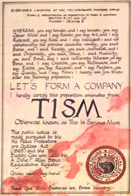 TISM Lets Form A Company